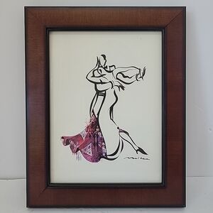 Tango Passion By Misha Lenn Signed Print Wooden Frame 8"x10"